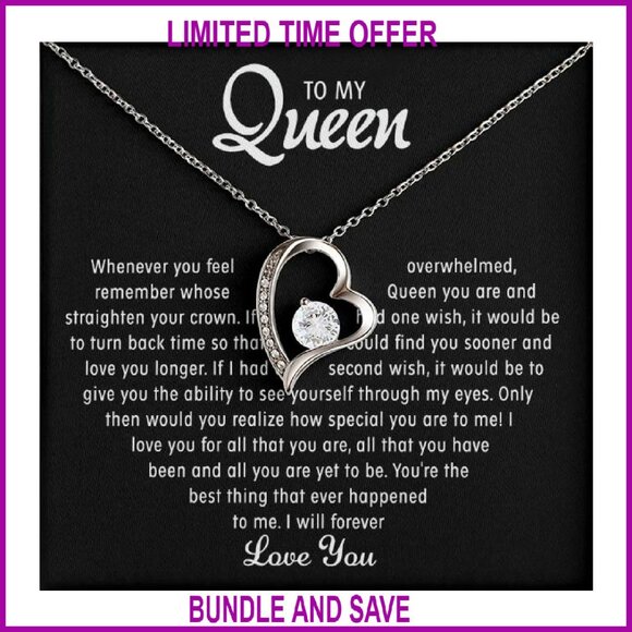 18K White Gold Finish Love Heart Necklace with CZ Pendant